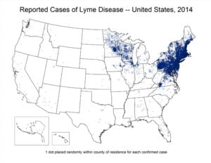 Area Affected - Lyme disease